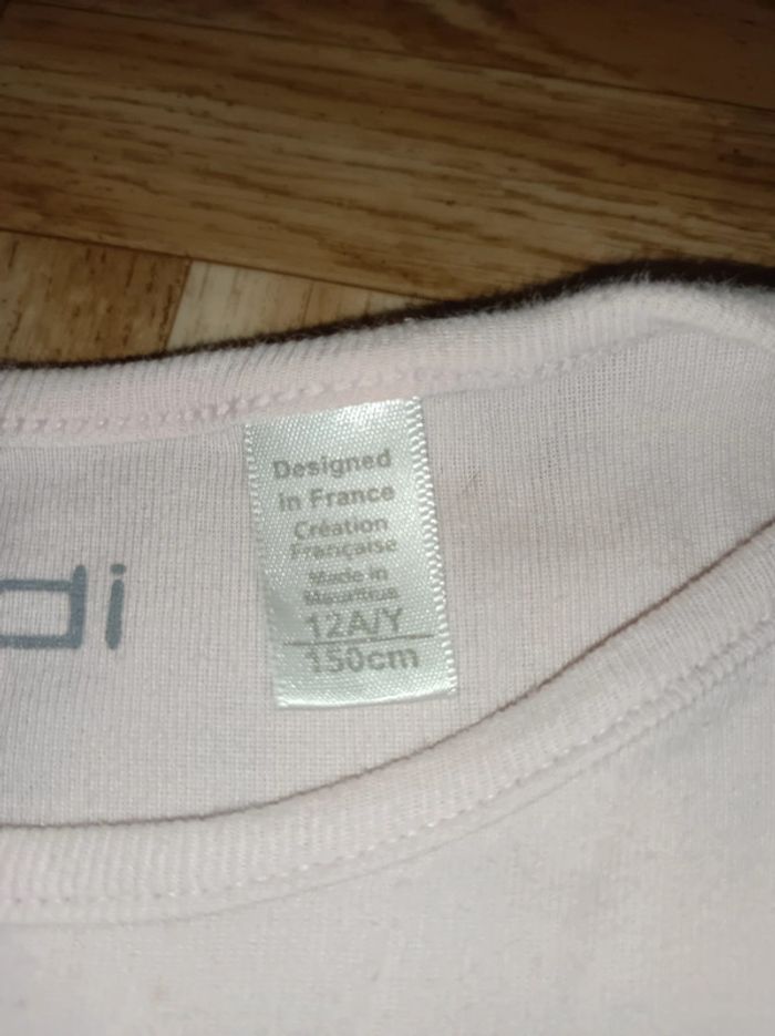 T-shirt Okaïdi manches longues fille taille 12 ans en bon état - photo numéro 5