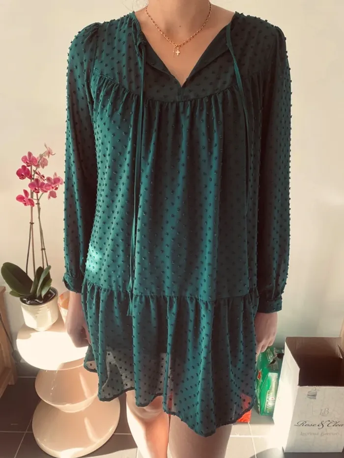 Robe verte Maison Clotilde