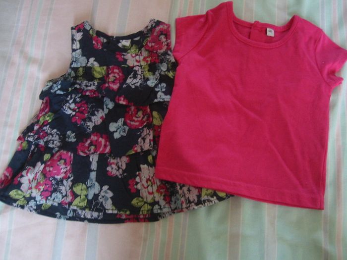 robe + tee shirt taille 6 mois