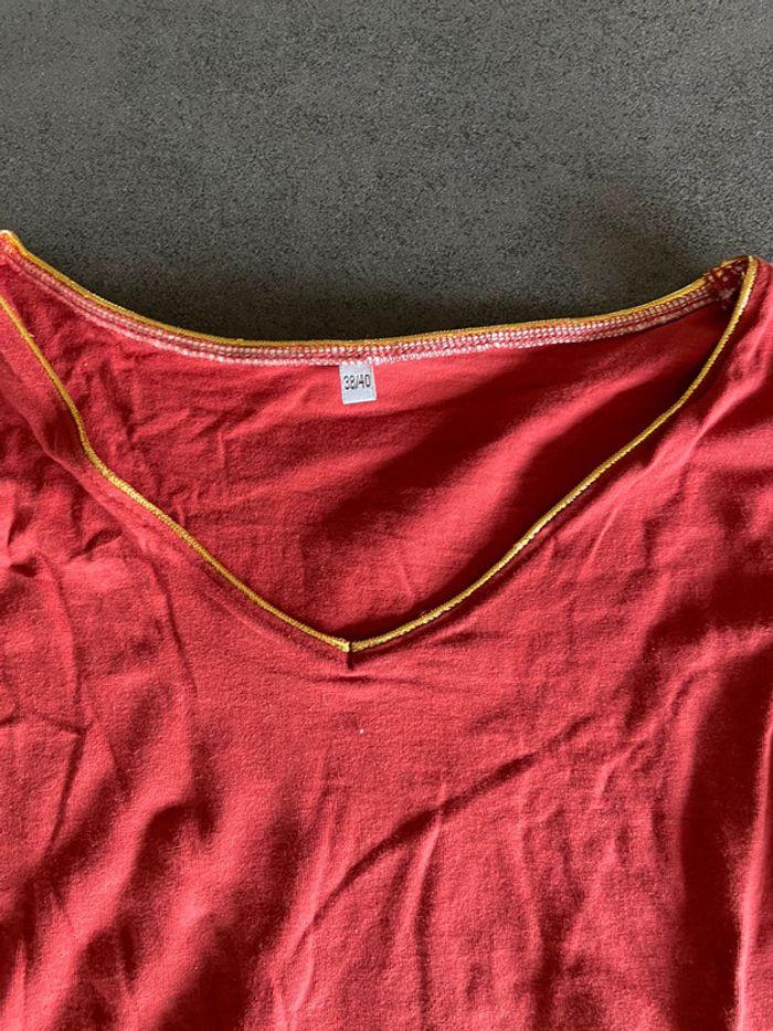 T-shirt manches longues rouille femme taille 38/40 - photo numéro 2