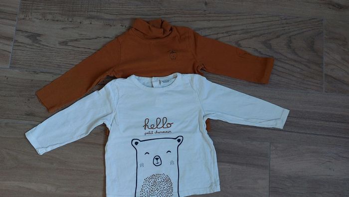 2 Tee-shirt manches longues garçon 24 mois TAO