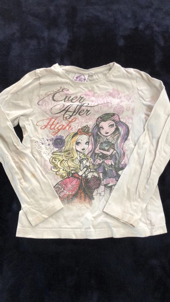 T-shirt manches longues fille 8 ans - photo numéro 2