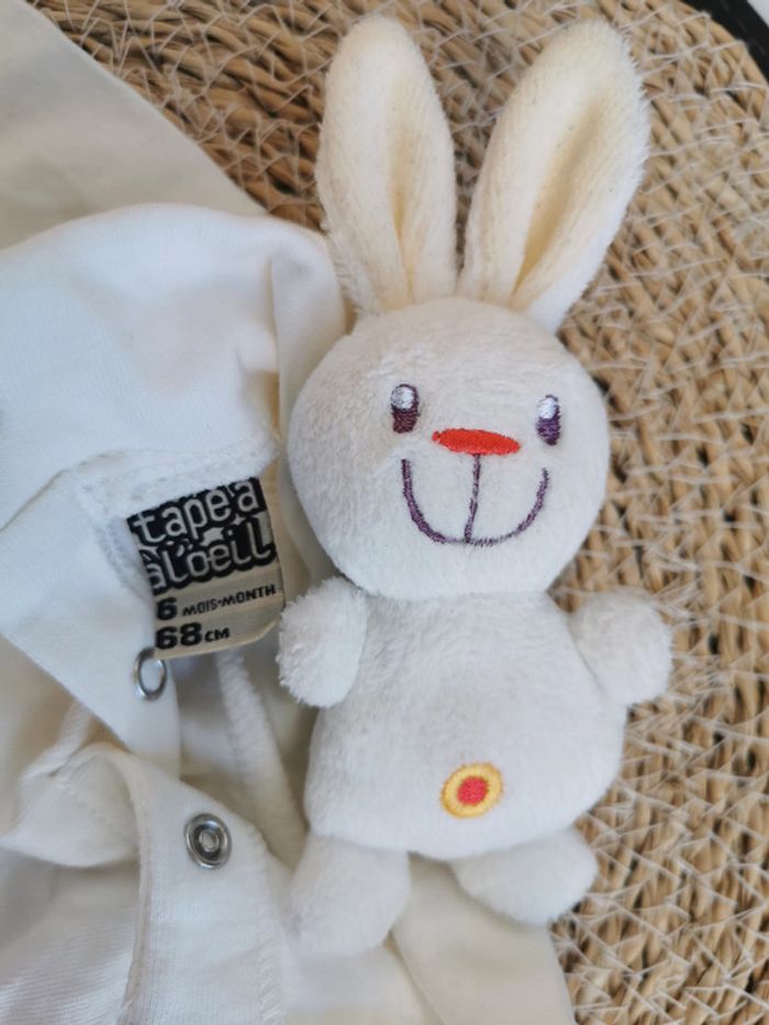 Tee-shirt col roulé 👣 lot de 2, blanc, tape à l'œil, 6mois - photo numéro 13