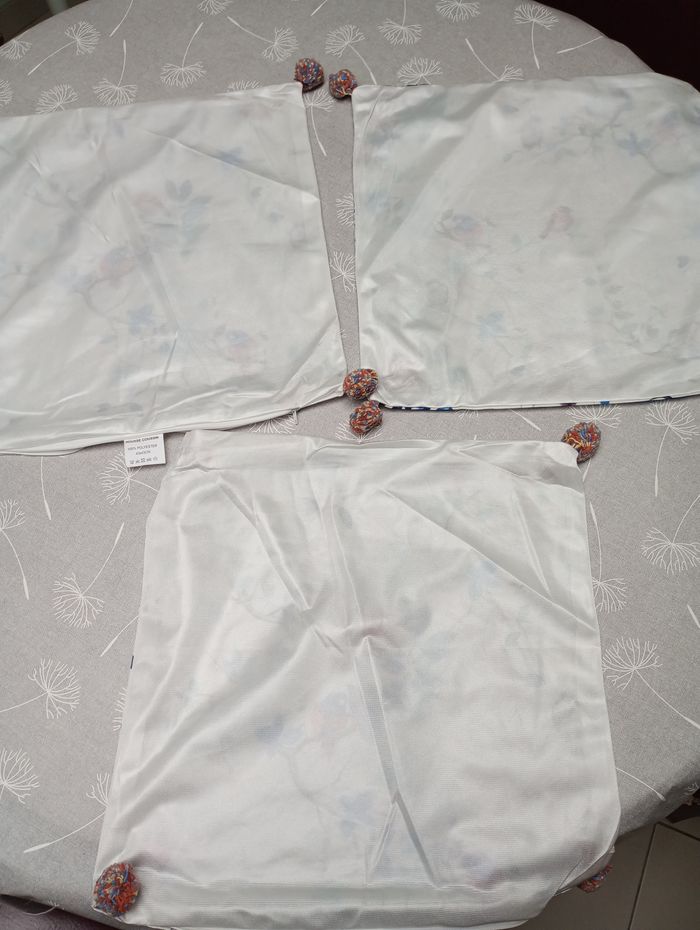 Lot housses coussins oiseaux - photo numéro 5