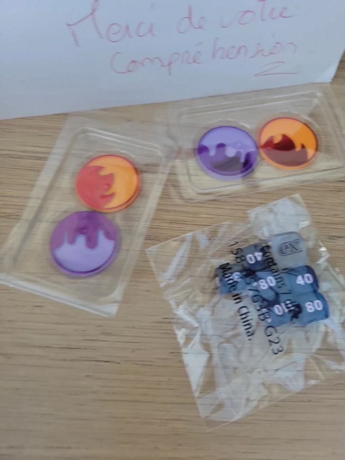 Lot accessoires jeu de carte pokemon jeton et dé - photo numéro 2