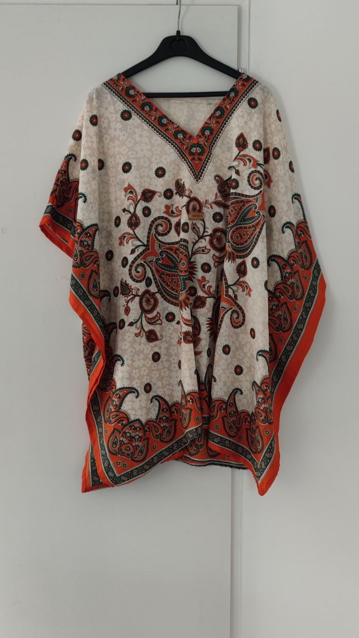 Tunique beige orange pour femme taille 50 sans marque - photo numéro 6