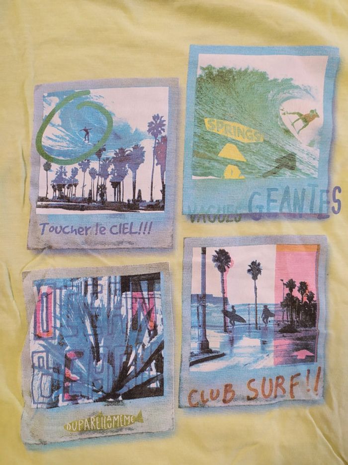 T-shirt 8 ans DPAM Surf vert pomme - photo numéro 2