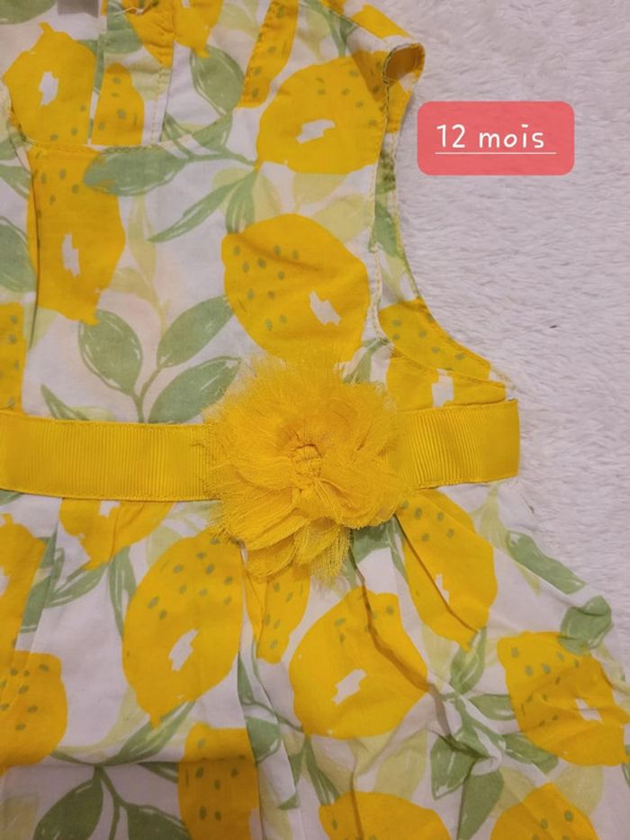 Jolie robe citronnée pour bébé - 12 mois - photo numéro 3