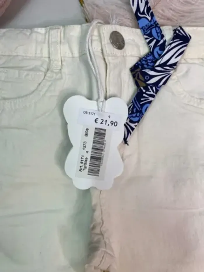 Pantalon fille - blanc - neuf - Overkids - Taille 4 ans - photo numéro 3