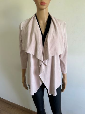 Cardigan rose clair en suédine Morgan taille S comme neuf 