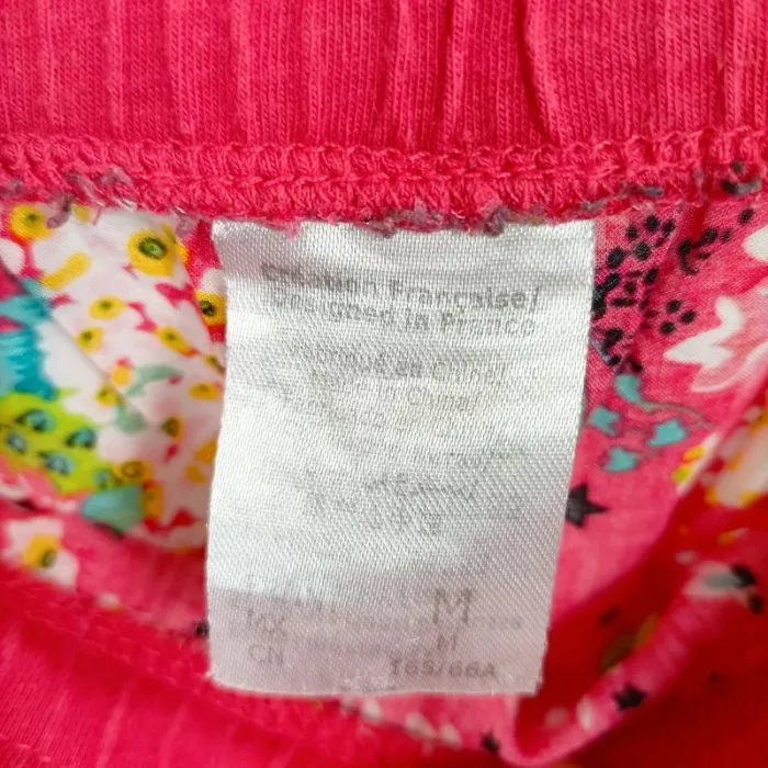Pantalon fluide imprimé floral fuchsia Etam taille M A937 - photo numéro 4