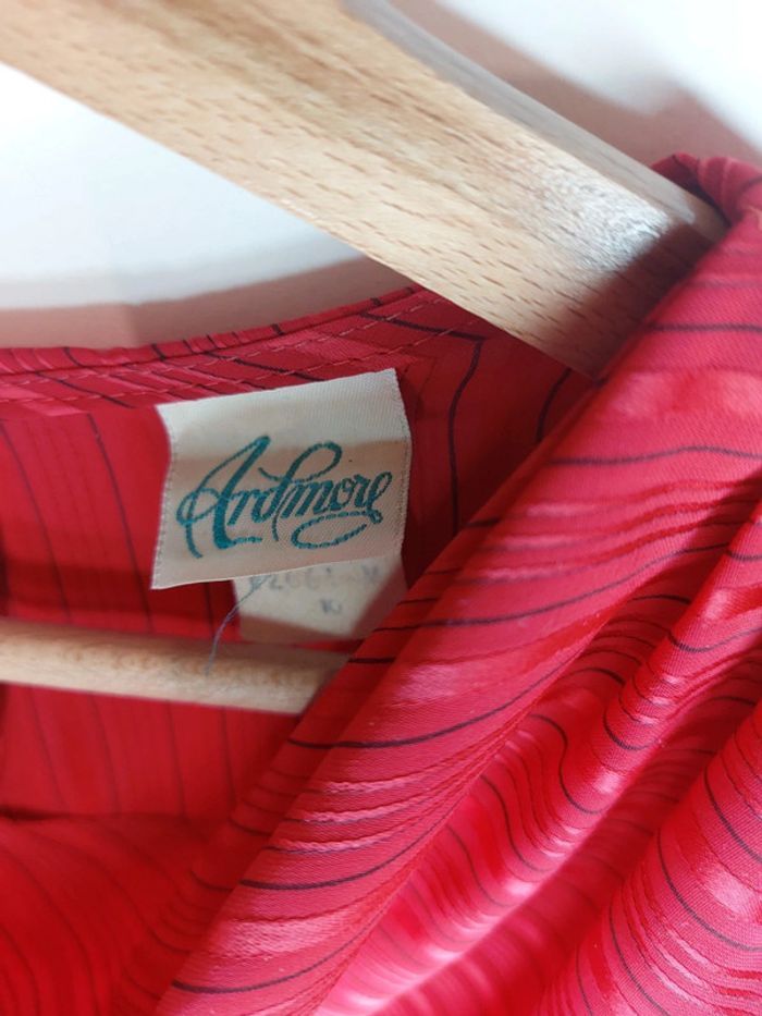 Blouse vintage rouge à rayures - photo numéro 6