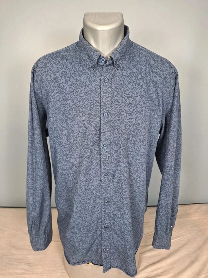 Chemise manches longues tommy hilfiger - homme vintage  - taille XL / brodé (497)