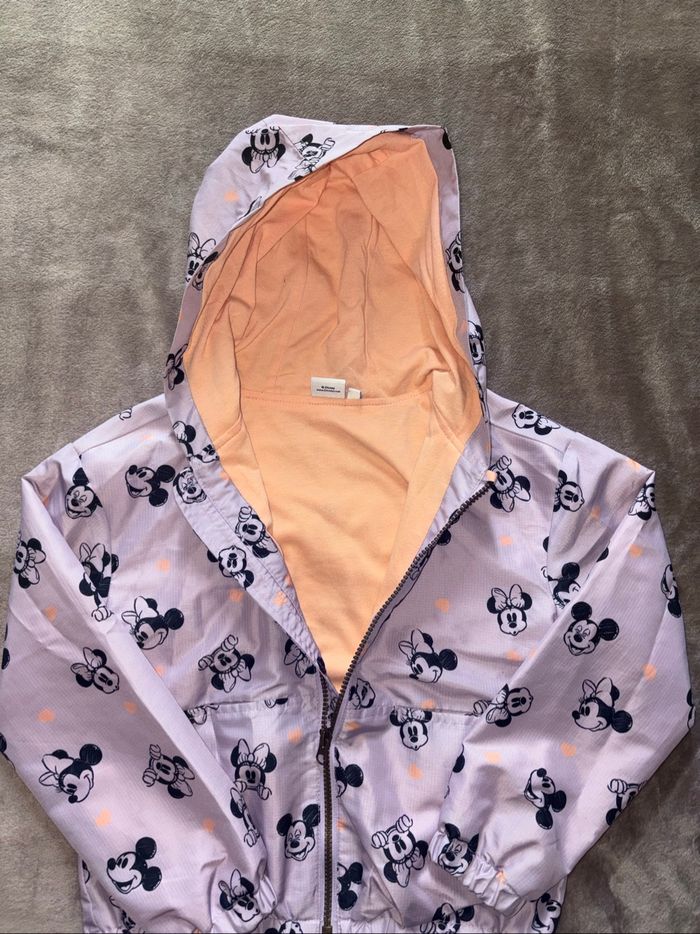 Blouson fille taille 8 ans mauve Disney Mickey et Minnie en très bon état - photo numéro 5