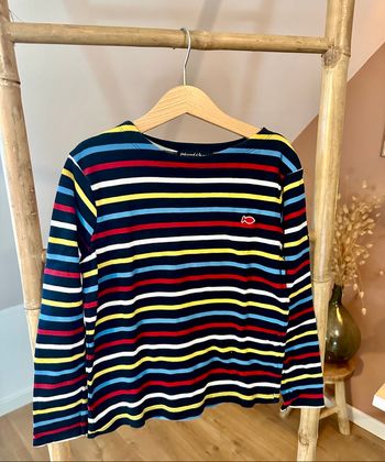 💜 Pull à rayure multicolore week-end à la mer taille 8 ans 💜