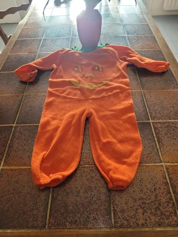 Pyjama grenouillère citrouille