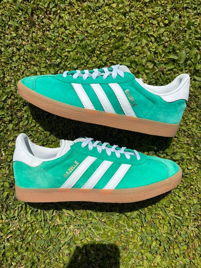 Baskets adidas gazelle verte pointure 43 très bon état avec boîte - photo numéro 3