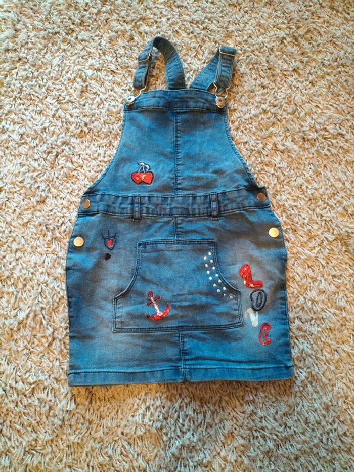 Robe salopette en jean