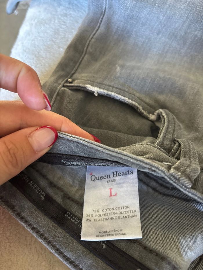 Jean gris forme skinny taille L - photo numéro 4