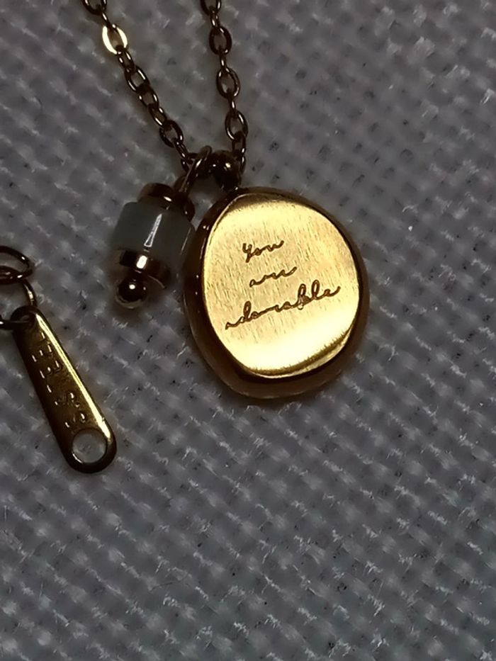 Collier avec pierre d'amazonite naturelle - photo numéro 3