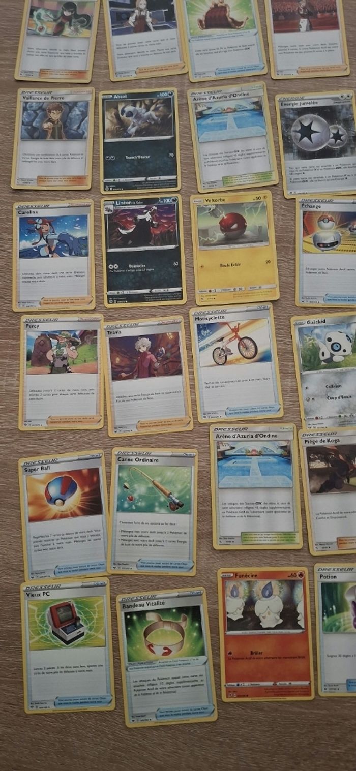 Lot 6 : 28 cartes Pokémon – Dresseurs + Pokémon + Énergies - photo numéro 3