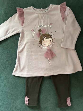 Très bel ensemble fille 12 mois neuf