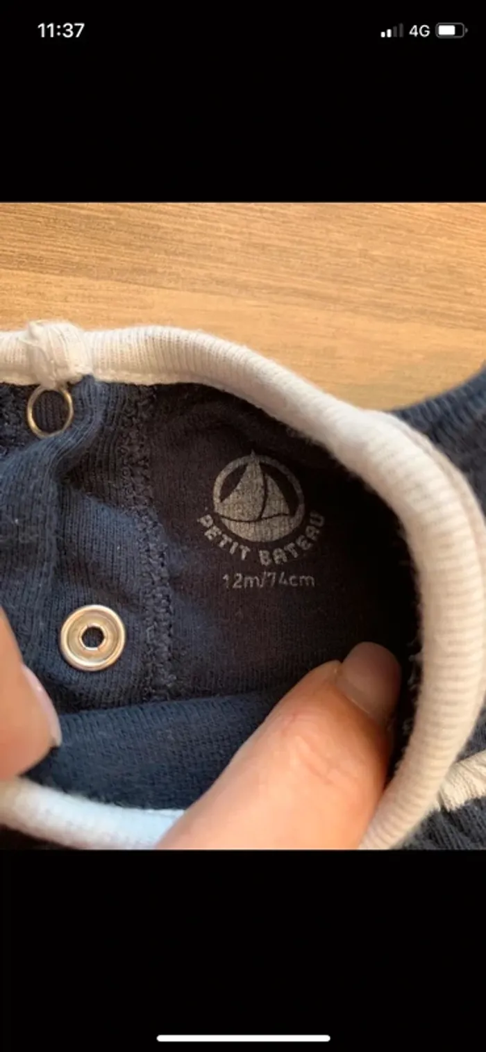 Combinaison petit bateau taille 12 mois - photo numéro 4