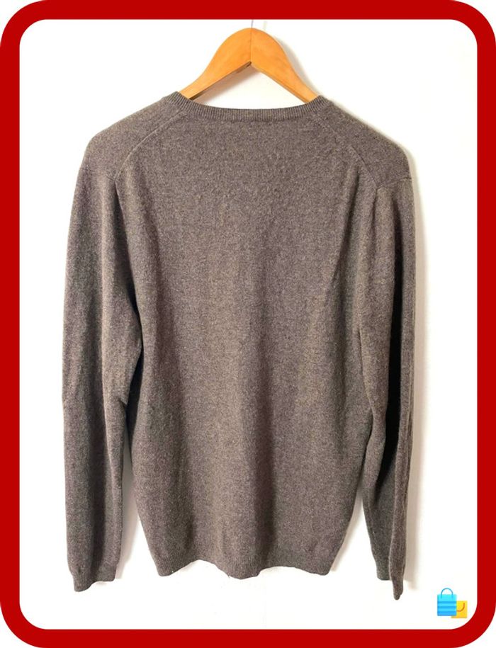 🧥 Pull col V marron 100 % cachemire – Homme – Taille M – Éric Bompard - photo numéro 3