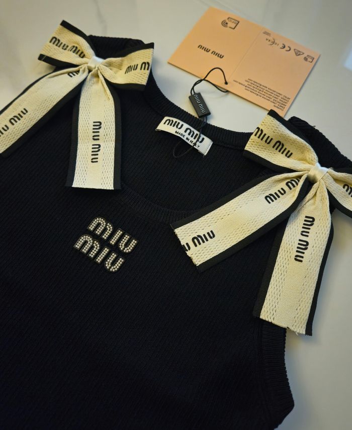 Lot de 2 débardeur Miu Miu noir et blanc - photo numéro 4