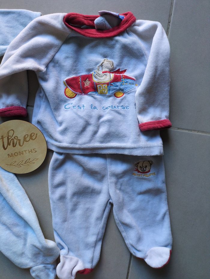 Lot de 2 pyjamas polaires 3 mois - photo numéro 3