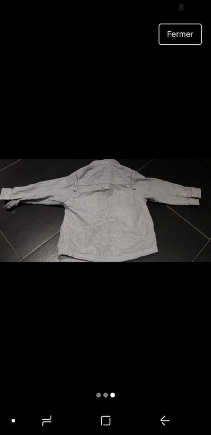 Chemise rayée à manches longues 6 mois - photo numéro 3