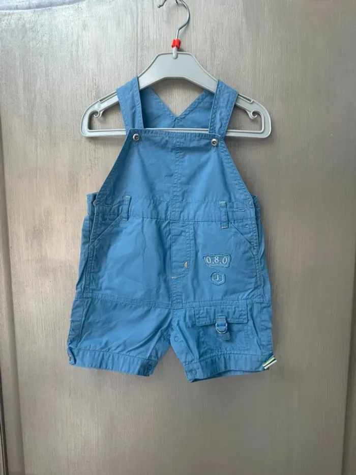 Salopette short Jacadi 12 mois bleu - photo numéro 2