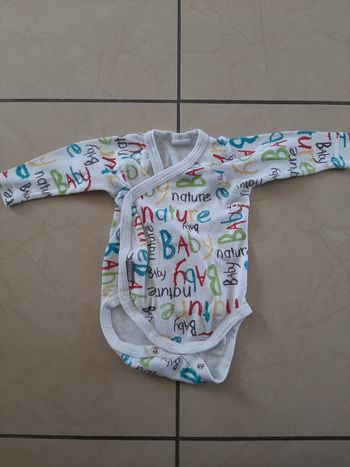 Body manches longues garçon 1 mois