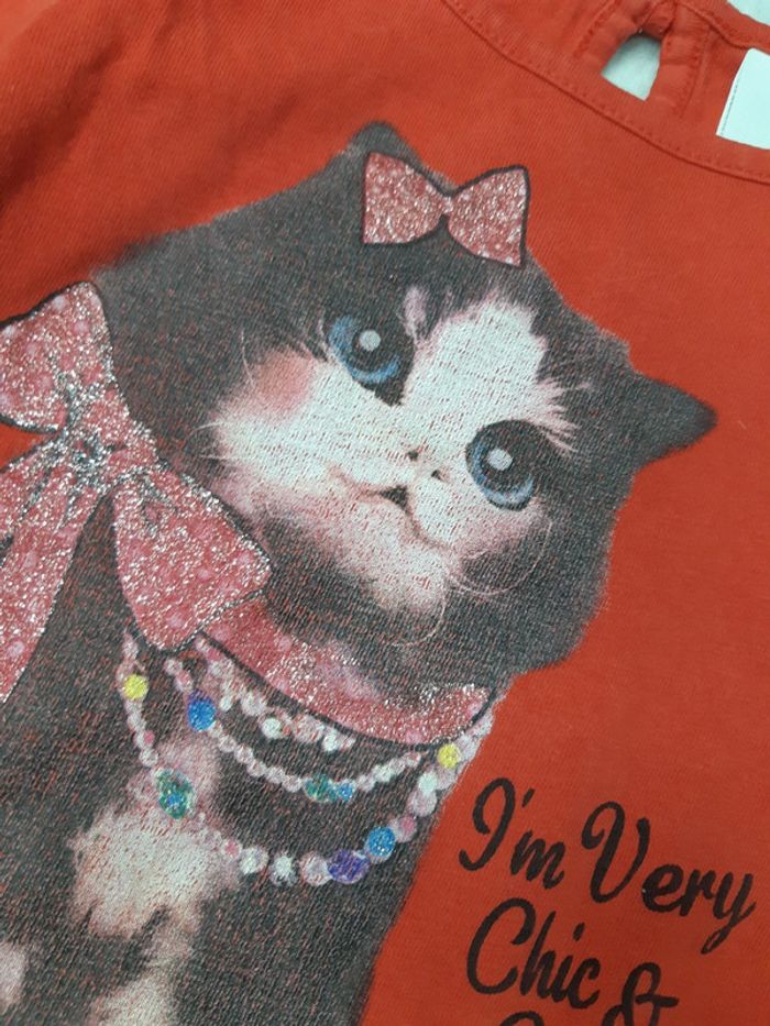 Tee shirt manches longues chat Palomino 98 cm - photo numéro 2