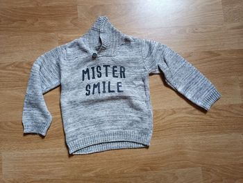 Pull gris, Gemo, 3 ans