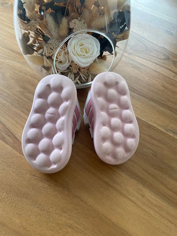 Basket adidas grand court blanche et rose T.20 - photo numéro 5