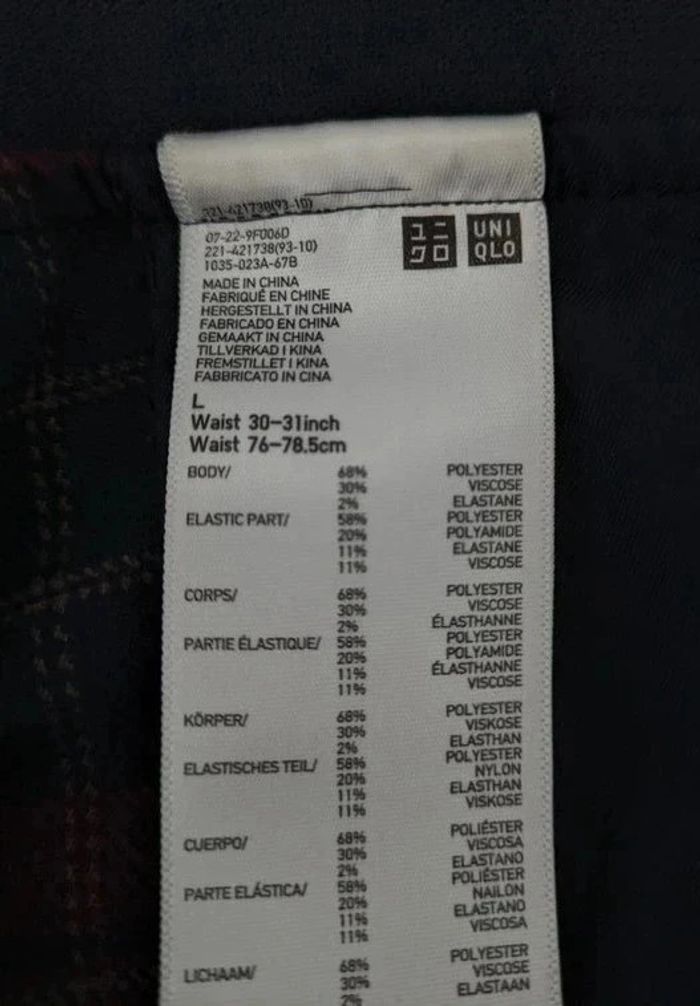 Pantalon à carreaux Uniqlo - taille L - photo numéro 4