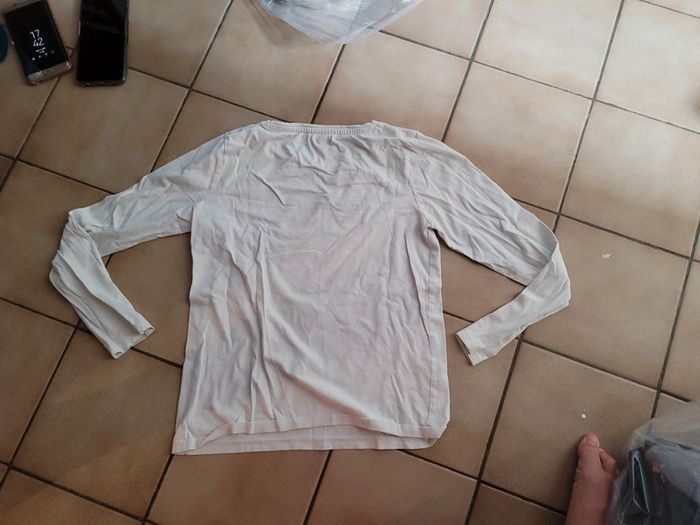 Tee-shirt manche longue blanc 12 ans - photo numéro 2