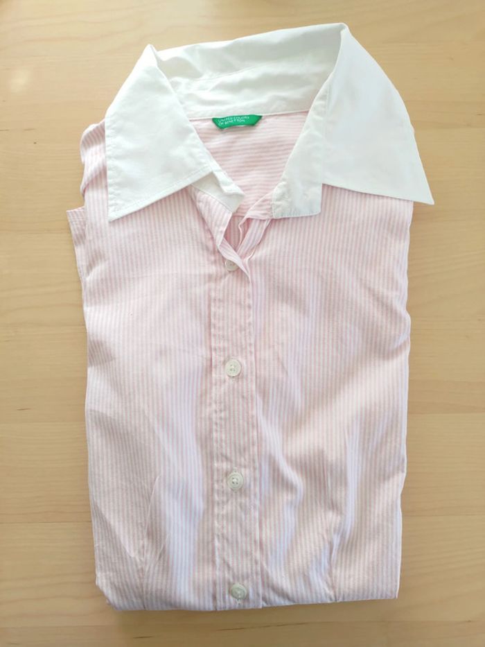 Benetton chemise rose 40