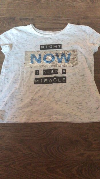 Tee-shirt beige chiné C&A 10 ans