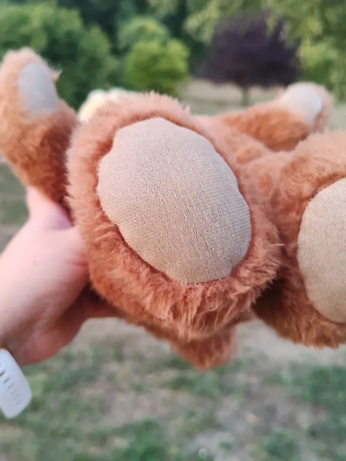 Peluche nombrilou ours vintage marron - photo numéro 10