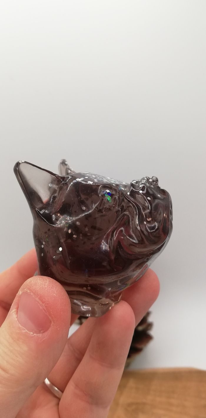 Tête de bouledogue résine - photo numéro 4