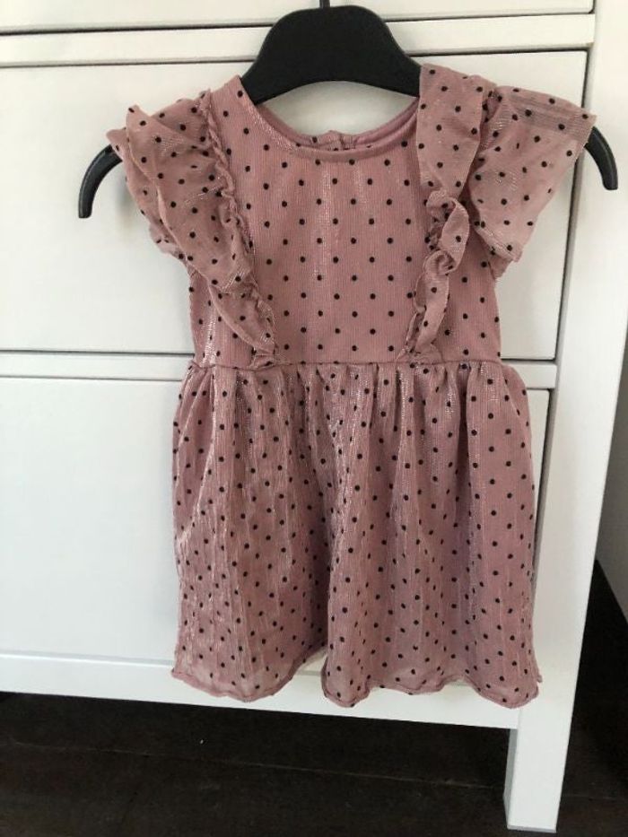 robe rose à pois 2-3 ans