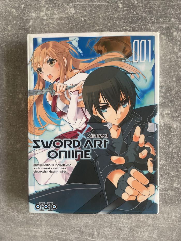 Manga Sword art online aincrad tome 1 en version française.