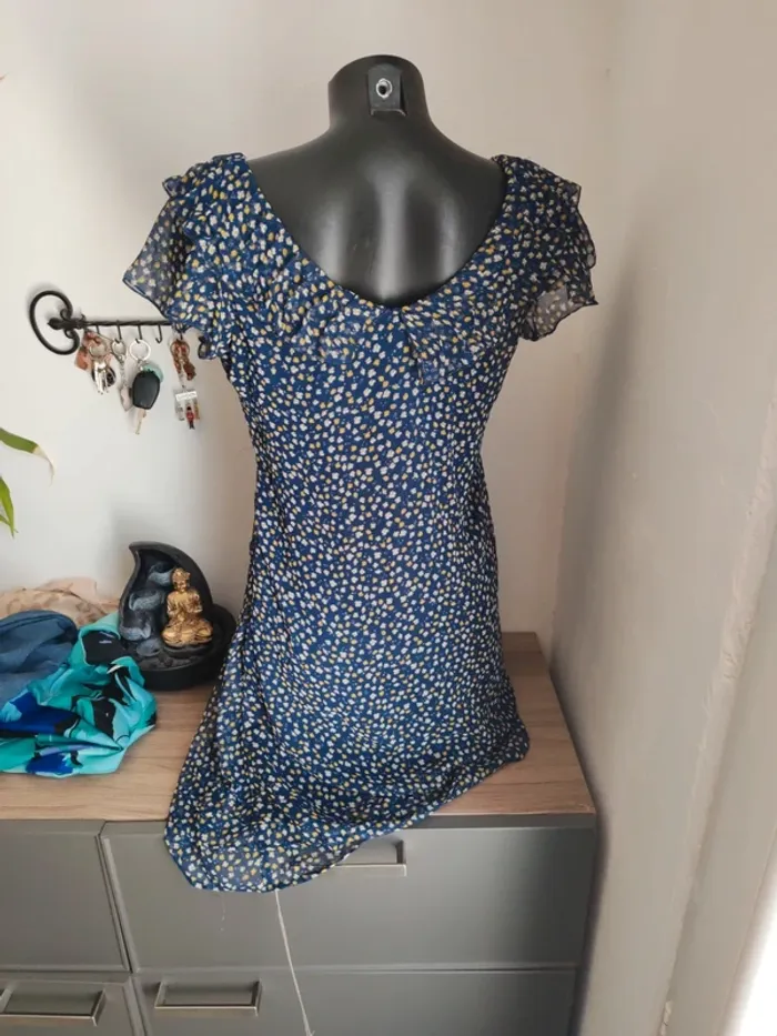 Robe in extenso taille 42 marine et jaune - photo numéro 3