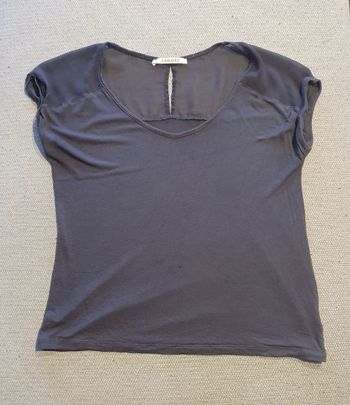 Tee-shirt manches courtes gris foncé