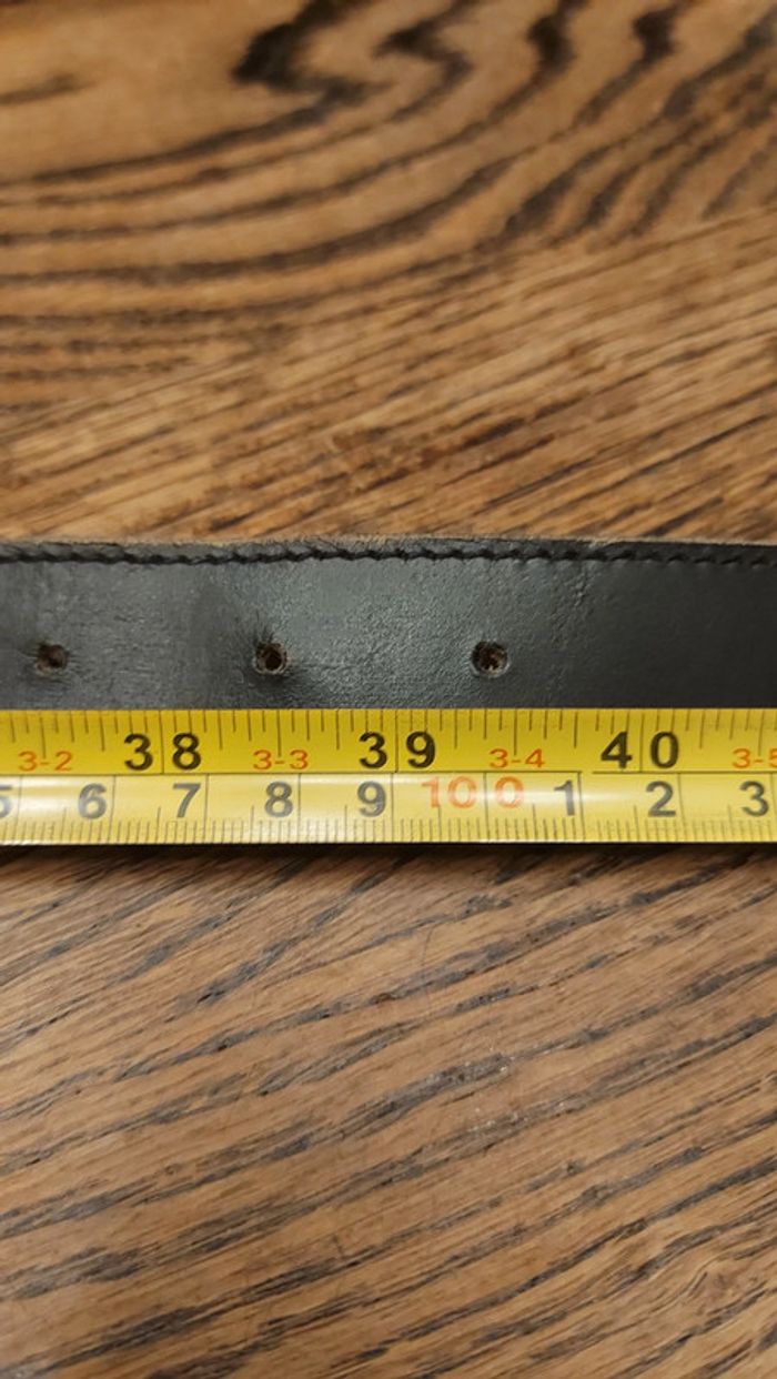 Ceinture noir en cuir réglable de 90 à 95 - photo numéro 10