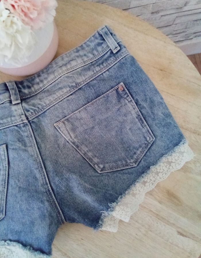 Short jean à dentelles Pimkie taille 36 - photo numéro 6