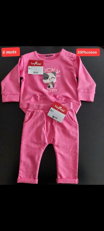 Jogging Influx écrit Lucky Kitten fille 6mois 