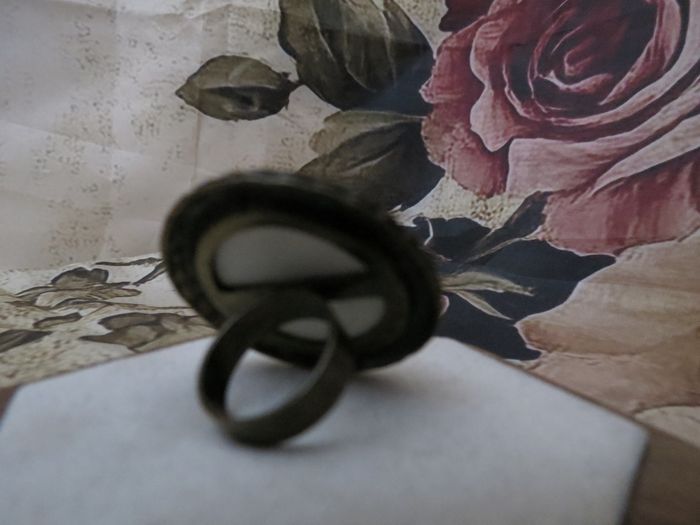 bague vintage perle nacrée style rétro - photo numéro 5